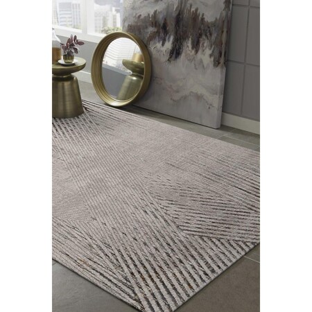 Palacedesigns 63 x 91 in. Ivory or Grey Polyester Rug PA3665357